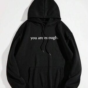 Black Hoodie with Motivational Text